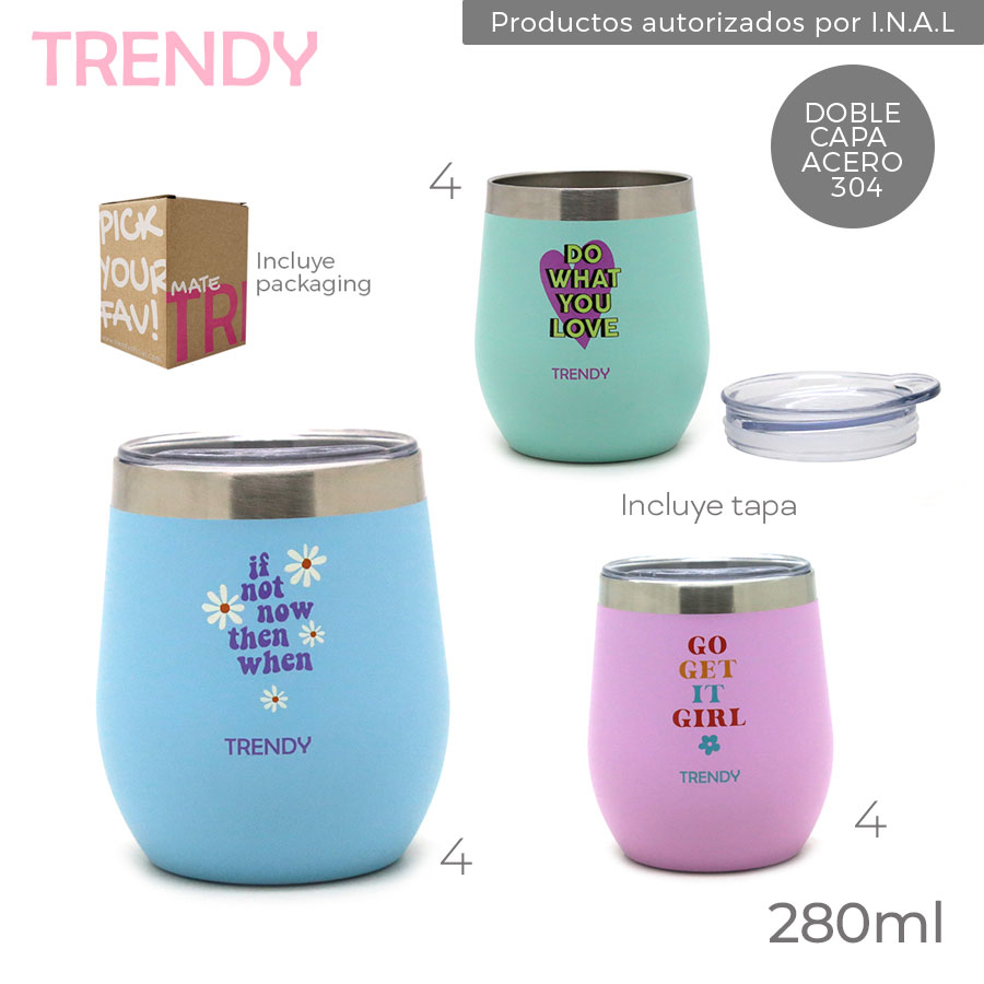 MATE TRENDY 16268 280ML ROSA