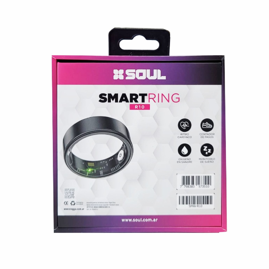 SMART RING SOUL SMW-R10 19.9mm NEGRO