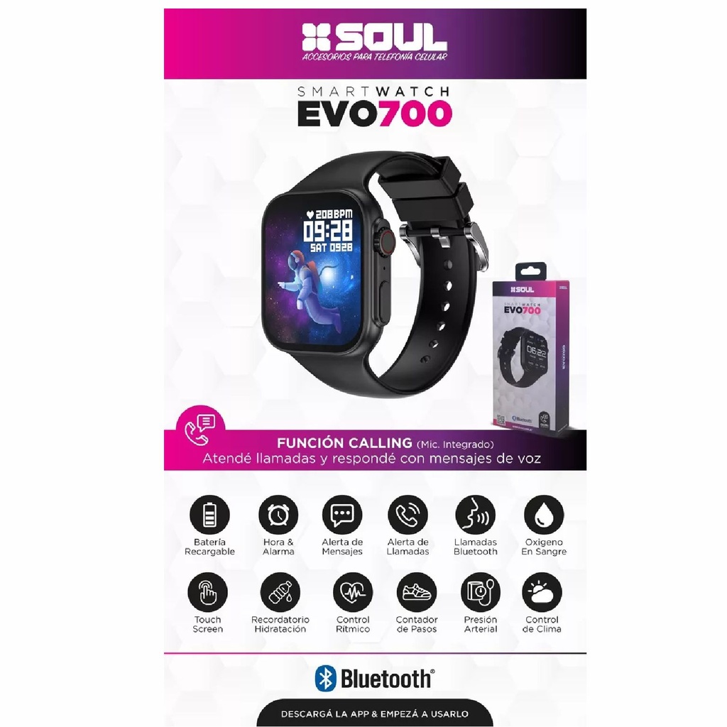 RELOJ SOUL SMW-EVO700NE NEGRO