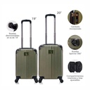 SET VALIJAS ALPINE SKATE 27566 2PZ VERDE MILITAR