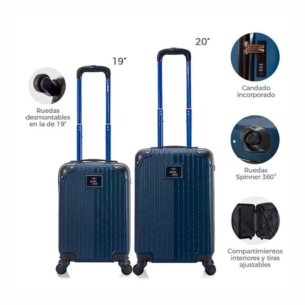 SET VALIJAS ALPINE SKATE 27564 2PZ AZUL MARIN