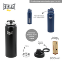 BOTELLA TERMICA EVERLAST 16447 800ML AZUL CON PICO Y FILTRO