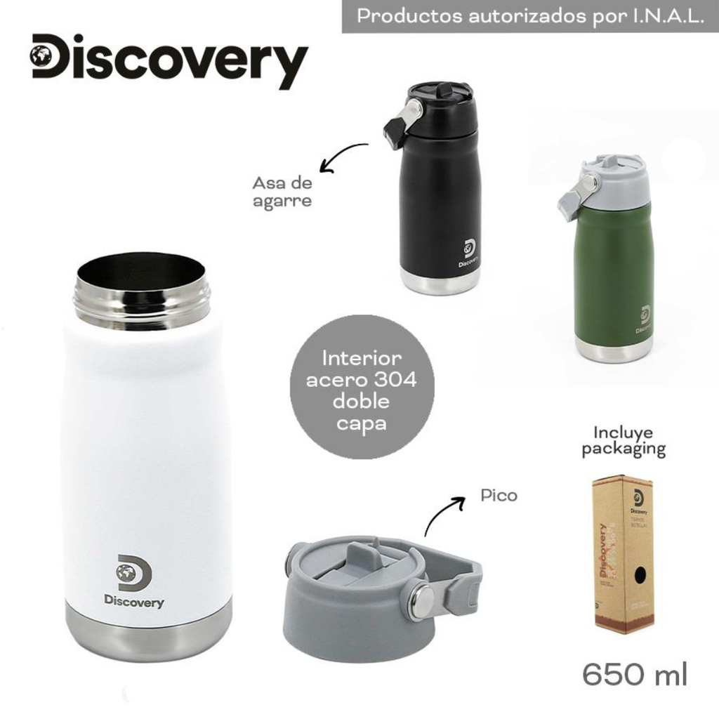 BOTELLA TERMICA DISCOVERY 18459 650ML NEGRO