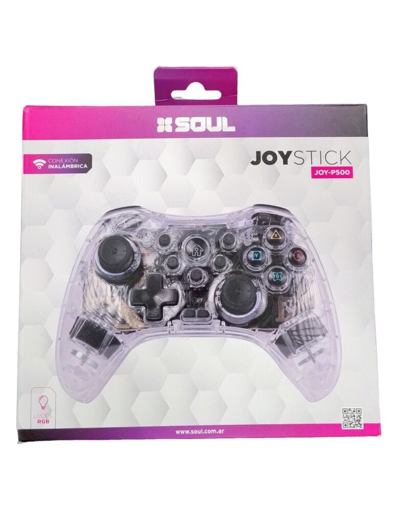 JOYSTICK INALAMBRICO SOUL JOY-P500 TRANSPARENTE