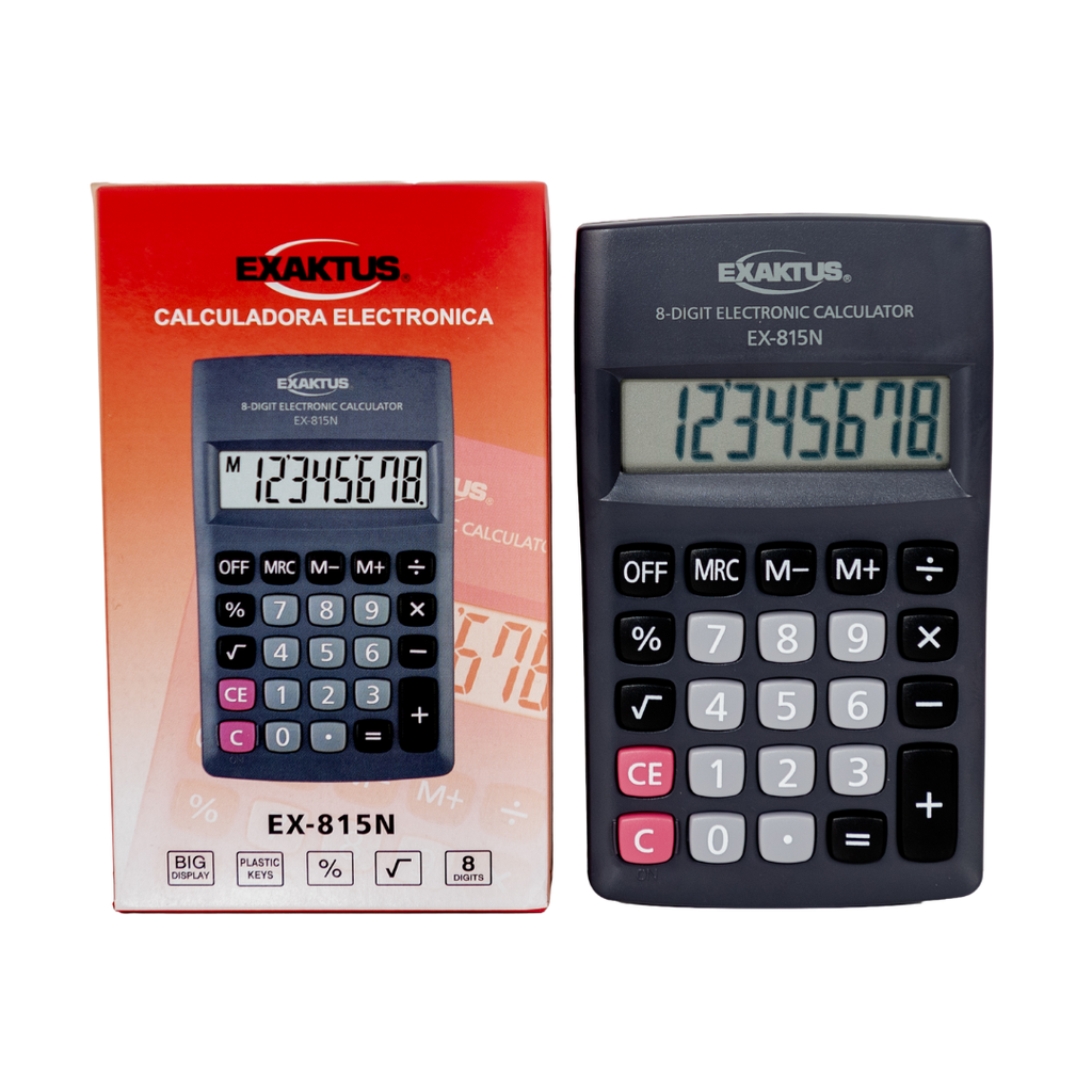 CALCULADORA EXAKTUS EX-815N NEGRO