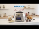 FREIDORA CON GRILL PEABODY PE-AFG01IX 6L